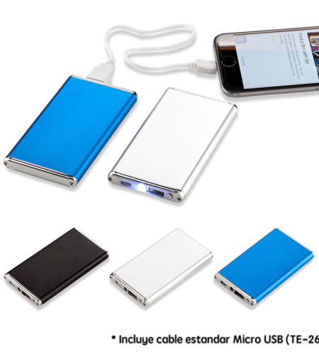 Ref. TE-112-1 Pila Recargable en Aluminio 4000mAh