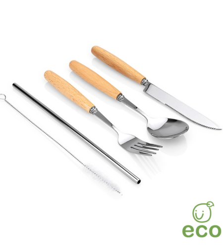 Ref. HO0373 Set de Cubiertos Bambú Bella