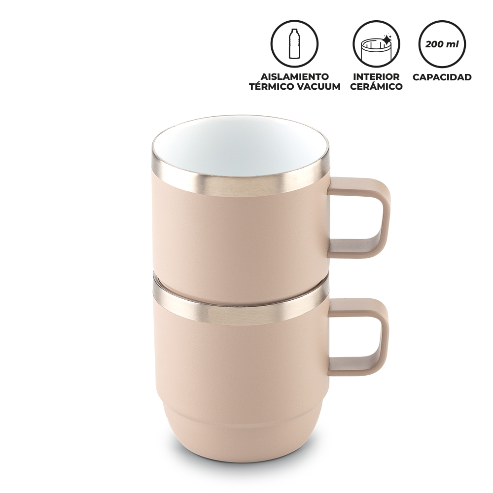 Ref. MU-410 SET DE MUGS METALICOS STYLOR 200mL - Imagen 4