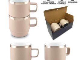 Ref. MU-410 SET DE MUGS METALICOS STYLOR 200mL