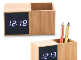 Ref. RE-197 Reloj con Portabolígrafo Bamboo
