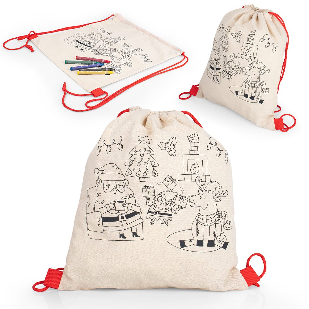 Ref. BO0512 Bolsa para colorear Santa