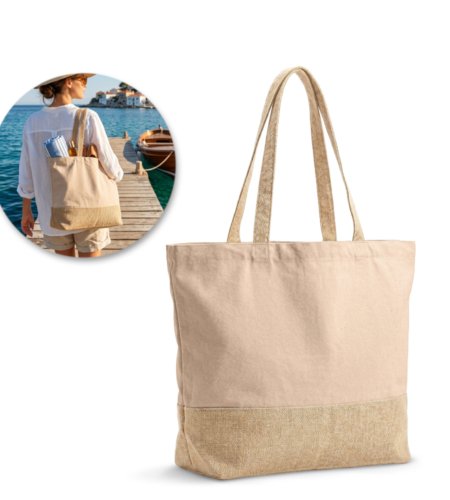 Ref. VA-1236 BOLSA EN ALGODÓN Y YUTE ECOTOTE